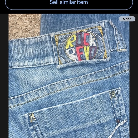 Zara Juniors  Vtg Y2K TRF Denim Rules Boho Flare Jeans Size 8​ - Picture 6 of 6